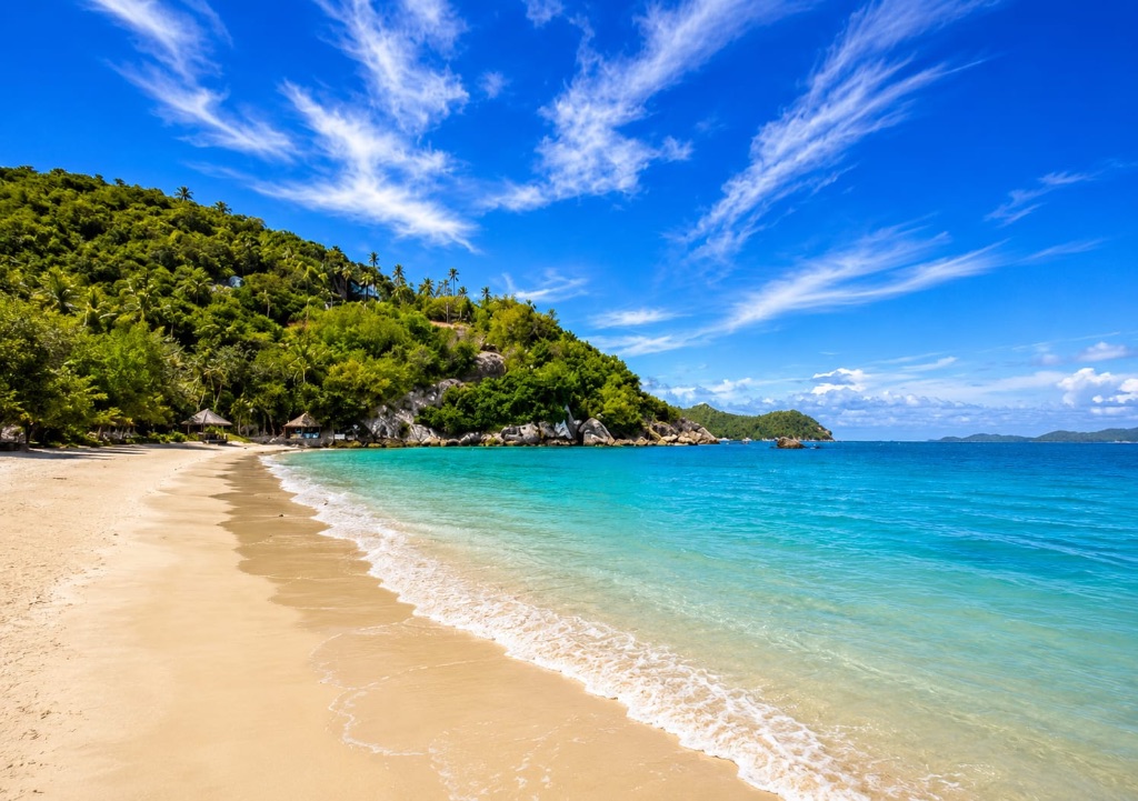 Thong Nai Pan beach with turquoise water
